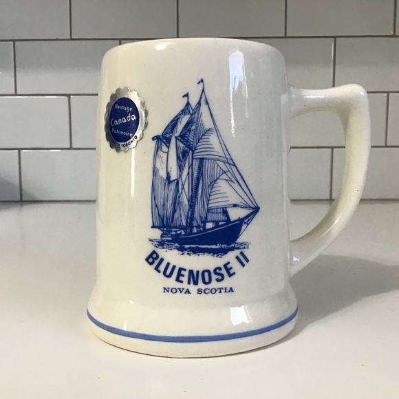 VTG Beer Mug Stein Schooner Nova Scotia Bluenose Collectible Tall Ships Maritime - Picture 1 of 7